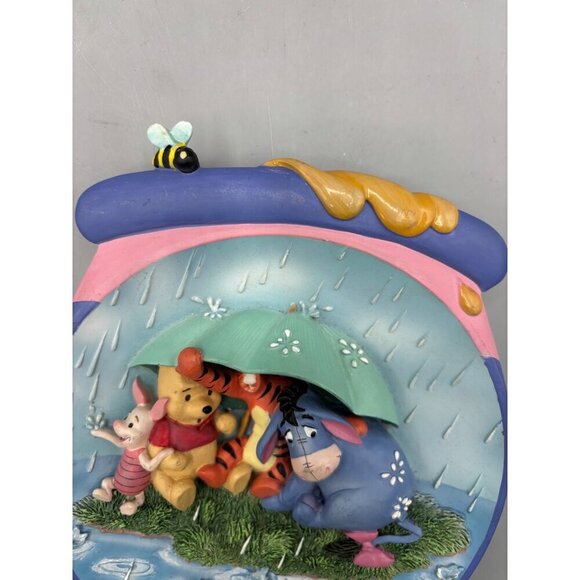 Bradford Exchange Disney Poohs Hunny Pot Adventures Plate Small Piece of Weather - Picture 4 of 5
